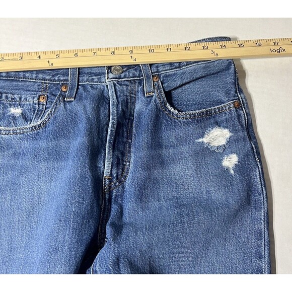 Levi's Jeans Women's Blue 721 High Rise Big E Skinny Denim Size 27x28 - Picture 16 of 16